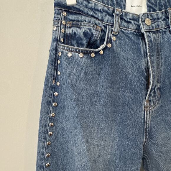 REFORMATION Cary High Rise Slouchy Wide Leg Jeans Size 28 2448 - Picture 7 of 13